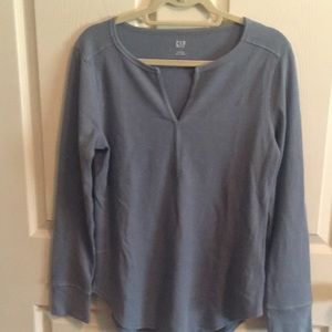 Light blue v neck Gap Henley